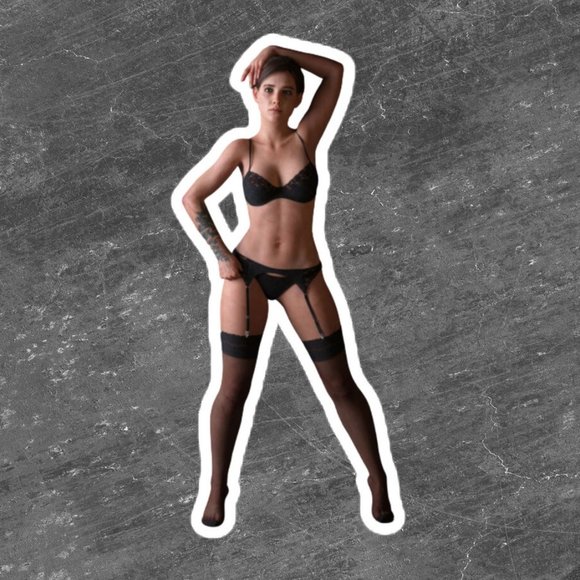 Sexy Ellie in Lingerie 3 Bubble-free stickers (Customizable) - Picture 1 of 3